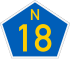 Национальная трасса N18 щит