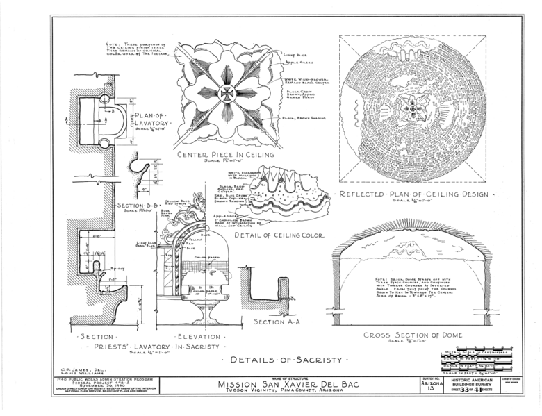 File:San Xavier del Bac Mission, Mission Road, Tucson, Pima County, AZ HABS ARIZ,10-TUCSO.V,3- (sheet 33 of 41).png