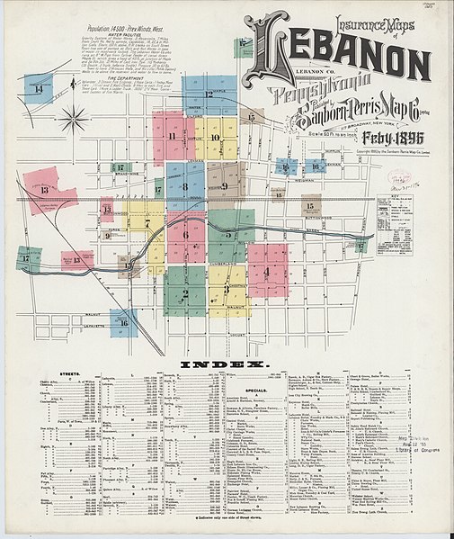 File:Sanborn Fire Insurance Map from Lebanon, Lebanon County, Pennsylvania. LOC sanborn07762 002-1.jpg