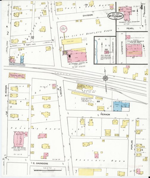 File:Sanborn Fire Insurance Map from Mount Pleasant, Henry County, Iowa. LOC sanborn02760 005-4.tif