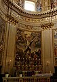 Crucifixión de San Andrés, fresco central del Altar Mayor, Basílica de Sant'Andrea della Valle, Roma