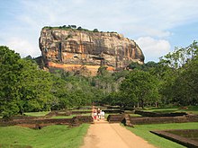 The Sigiriya ("Lion Rock"), a rock fortress and city, built by King Kashyapa (477-495 CE) as a new more defensible capital. It was also used as a Buddhist monastery after the capital was moved back to Anuradhapura. Sigiriya.jpg