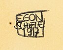 Egon Schiele – podpis