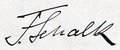 Franz Schalk aláírása