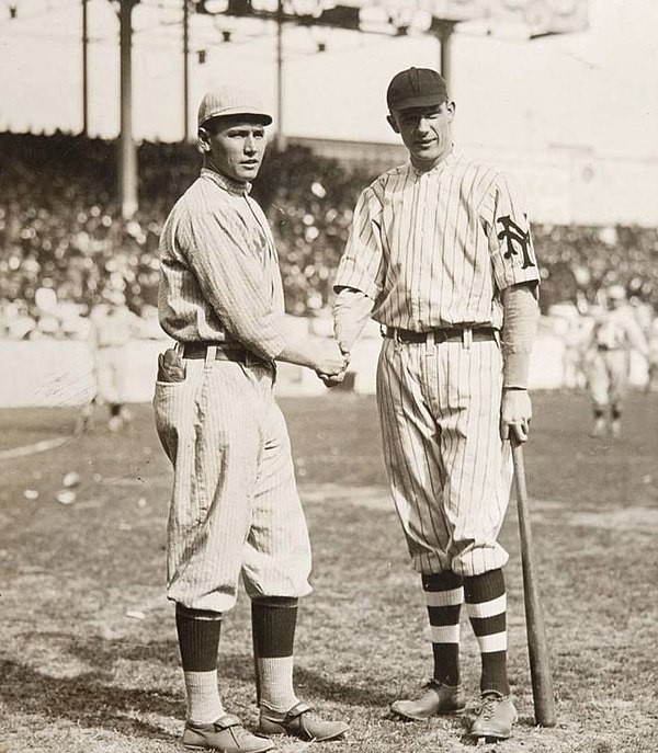 Smoky Joe Wood and Rube Marquard during the 1912 World Series