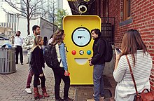 Snapchat Spectacles Vending Machine at SXSW 2017, Austin, Texas Snapchat Spectacles.jpg