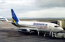 Solomon Airlines operated the Boeing 737 seen at Auckland Airport in 2000