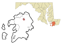 Somerset County Maryland Incorporated and Unincorporated areas Princess Anne Highlighted.svg