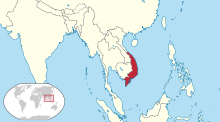 Description de l'image South Vietnam in its region.svg.