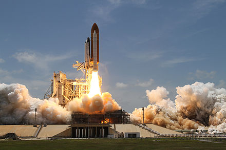 Space Shuttle Atlantis launches from Kennedy Space Center, 14 May 2010.