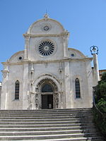 Facciata della Cattedrale di S. Giacomo a Sebenico in Croazia