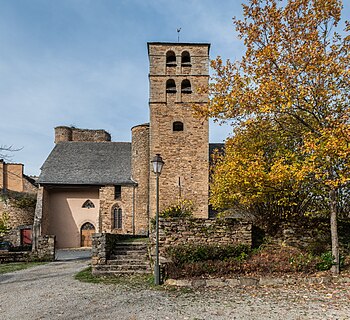 Saint John the Baptist church in Calmont, Aveyron, France