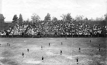 Stanford rugby team playing the All Blacks in 1913