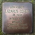 Stolperstein für Lazarus Cohen