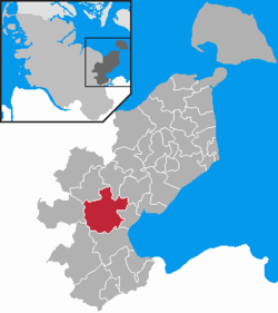 Elhelyezkedése Schleswig-Holstein térképén