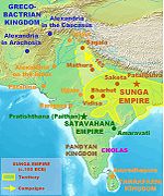 Starodavna Indija med vzponom Šungov s severa, Satavahanov iz Dekana ter Pandjdžev in Čolov z južnega konca Indije.