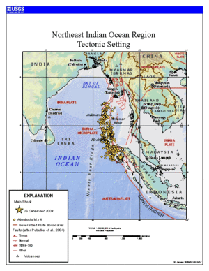 Western Sunda Arc and Trench showing tectonic and seismic activity. Tectonics Sumatra quake.gif
