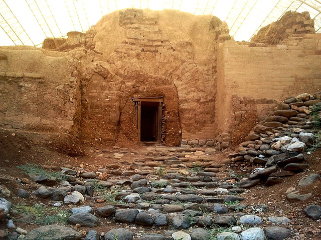 Restored Bronze Age gate at Tel Dan