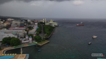 Ternate city from above, Nukila Park can be seen close to waterfront Ternate city waterfront.png