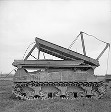 A Sherman Twaby Ark bridging vehicle, with the ramps stowed in the travelling position The British Army in Italy 1945 NA23762.jpg