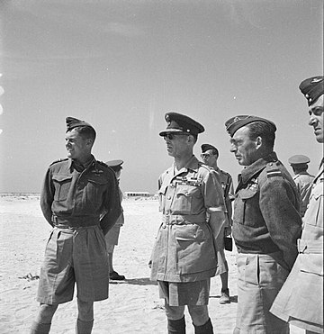 George II during his visit to a Greek fighter station, 1944