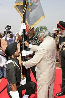 The President of India, Dr APJ Abdul Kalam presenting the Standard to 68 Armoured Regiment The President of India, Dr A P J Abdul Kalam at the Presentation of Standard to 68 Armoured Regiment a.jpg