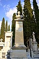 The burial monument of Ioannis Pangas, 19th cent. First Cemetery of Athens.