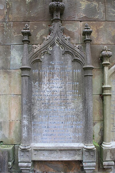 The grave of Sir Archibald Alison, 1st Baronet, Dean Cemetery.