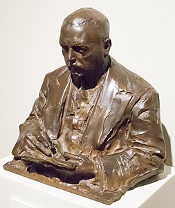 Paul Troubetzkoy dessinant (1908), bronze, Mora, Collection Zorn (en)