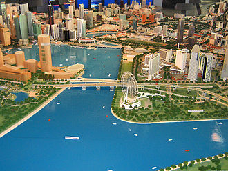 A scale model of the Singapore City Centre URA Gallery Marina Bay.jpg