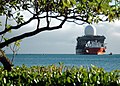 US Navy 060109-N-3019M-010 The heavy lift vessel MV Blue Marlin enters Pearl Harbor, Hawaii, with the Sea Based X-Band Radar (SBX) aboard.jpg
