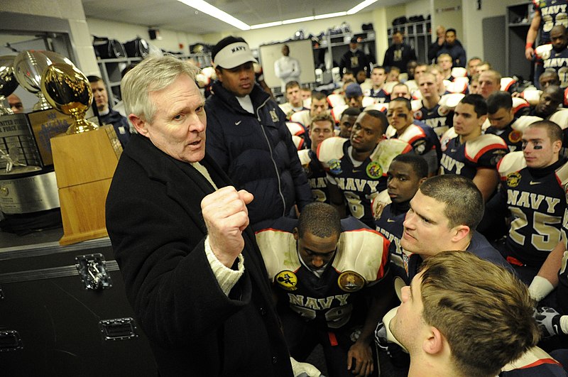 File:US Navy 091212-N-5549O-450 Secretary of the Navy (SECNAV) the Honorable Ray Mabus congratulates the U.S. Naval Academy football team after their victory over the U.S. Military Academy.jpg