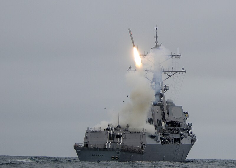 File:US Navy 100623-N-0775Y-028 The guided-missile destroyer USS Sterett (DDG 104) successfully launches its second Tomahawk missile.jpg