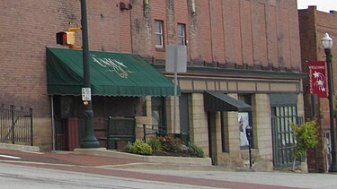 A view of the entrance, the source of the restaurant's nickname the Down and Under Union Grill Washington PA.jpg