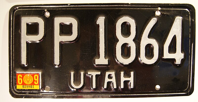 File:Utah 1969 license plate.jpg