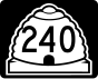 State Route 240 marker