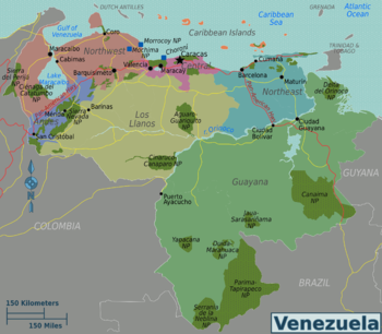 کشور ونزویلا و منطقه‌های آن