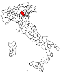 Poziția regiunii Provincia di Verona