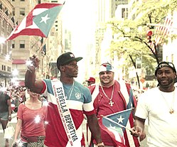 Puertorikiečiai Puerto Riko parado metu