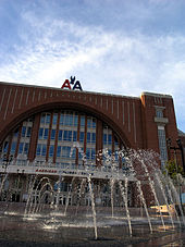 Mavericks began playing at the American Airlines Center in 2001. Victory Plaza 1.jpg