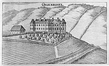 Schloss Grünbühel,Kupferstich M. Vischer um 1680