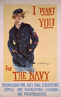 Le recrutement de femmes américaine Poster Marine