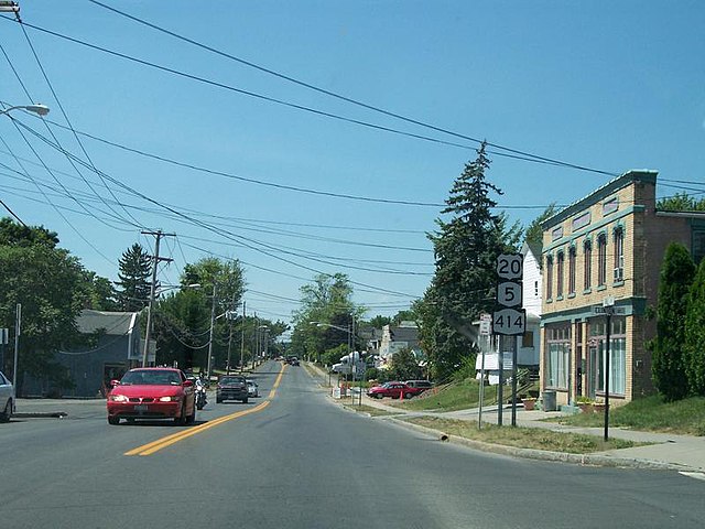 US 20, NY 5, and NY 414 in Seneca Falls