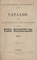 Catálogo de exposición de la Geologische Reichsanstalt de 1873, Viena