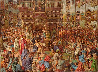 <i>The Miracle of the Holy Fire</i> (painting) Painting by William Holman Hunt
