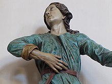 Calvaire (XVIIIe): statue de St-Jean