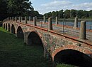 Park with tile bridge and cenotaph 1813/1815