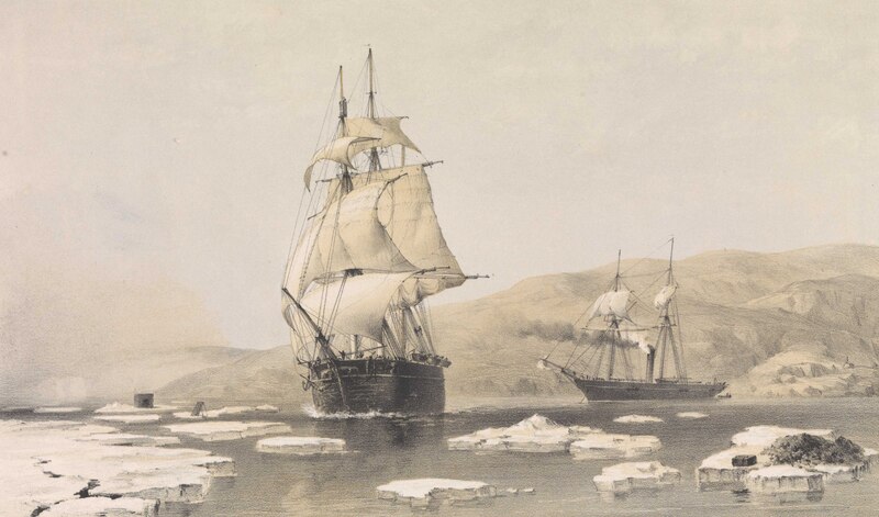 File:'Assistance' and 'Pioneer' breaking out of winter quarters, 1854.tiff