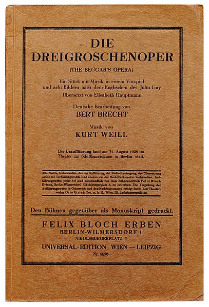 Skråstreg detektor Foto File:(1928) Brecht Dreigroschenoper.jpg - Wikimedia Commons