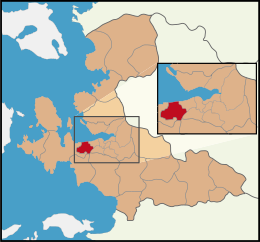 Distretto di Güzelbahçe – Mappa